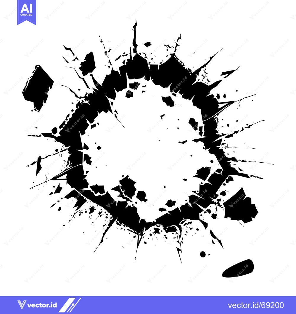 Premium Vector dari Abstract Black Ink Splotch with Sharp Edges