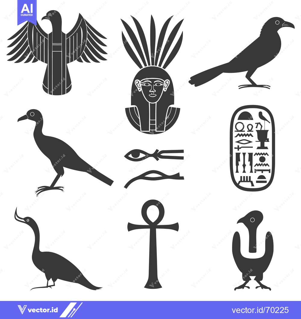 Premium Vector dari Egyptian Mythology Symbols and Creatures