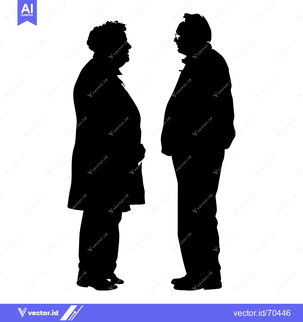 Premium Vector dari Silhouette of Two People Facing Each Other