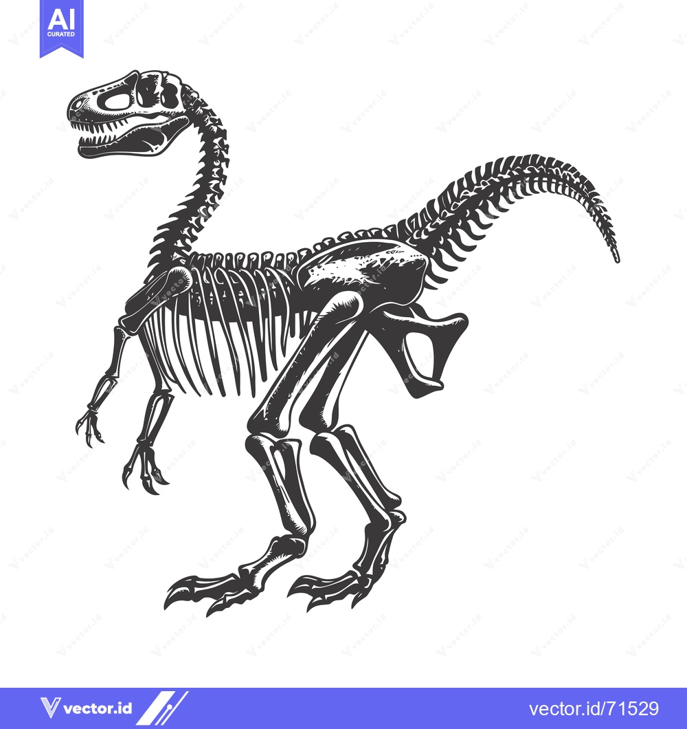 Premium Vector of Detailed Skeletal Structure of a Tyrannosaurus Rex Dinosaur