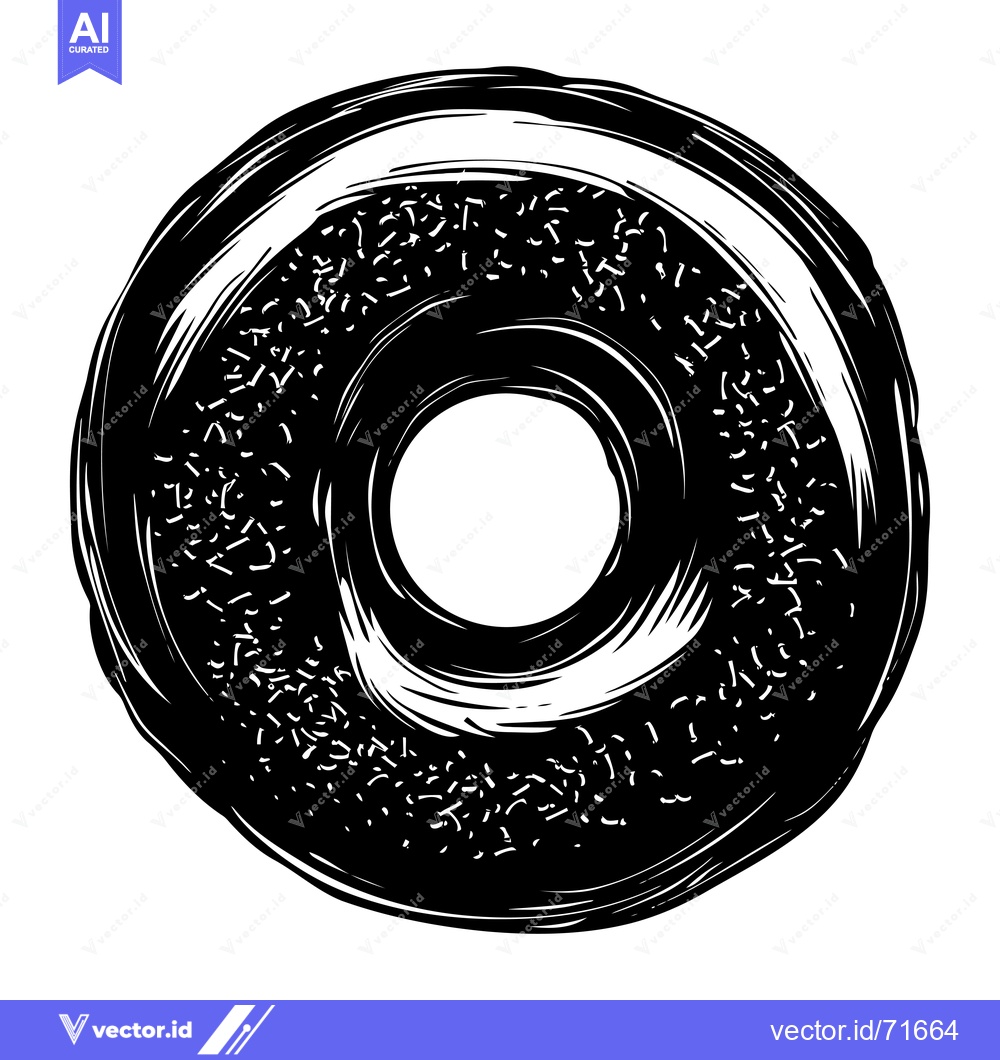 Premium Vector dari Black and White Hand-Drawn Illustration of a Ring