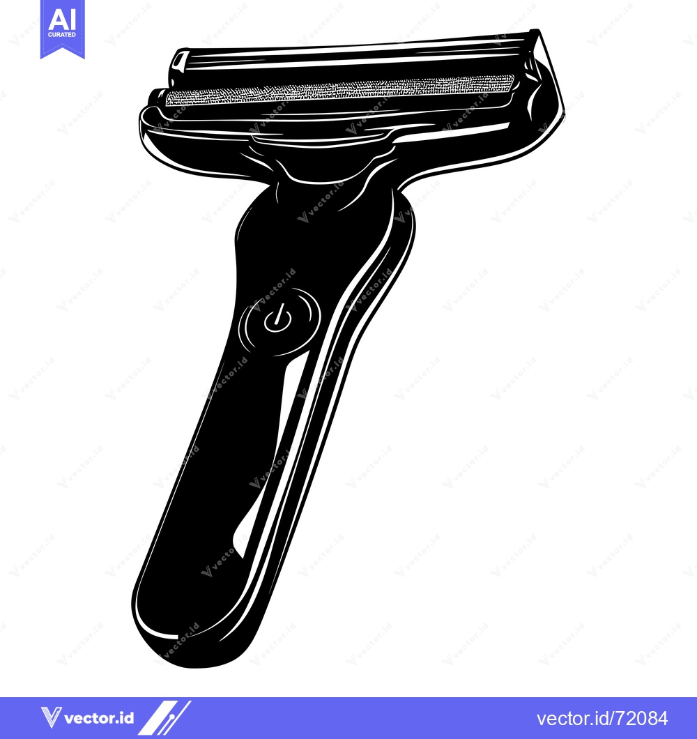 Premium Vector dari Black and White Illustration of an Electric Razor