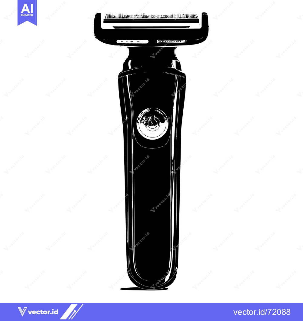 Premium Vector dari Black and white illustration of an electric razor