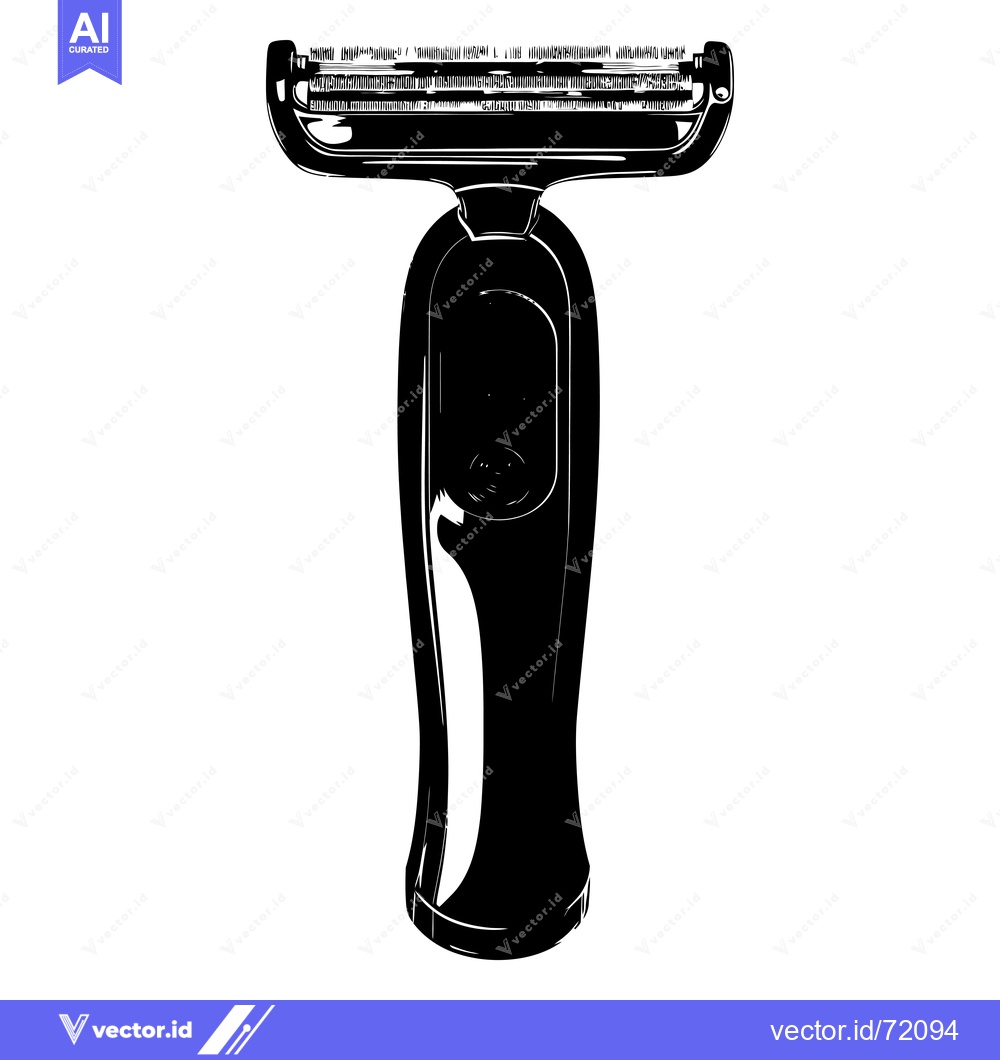 Premium Vector dari Black and White Illustration of an Electric Razor