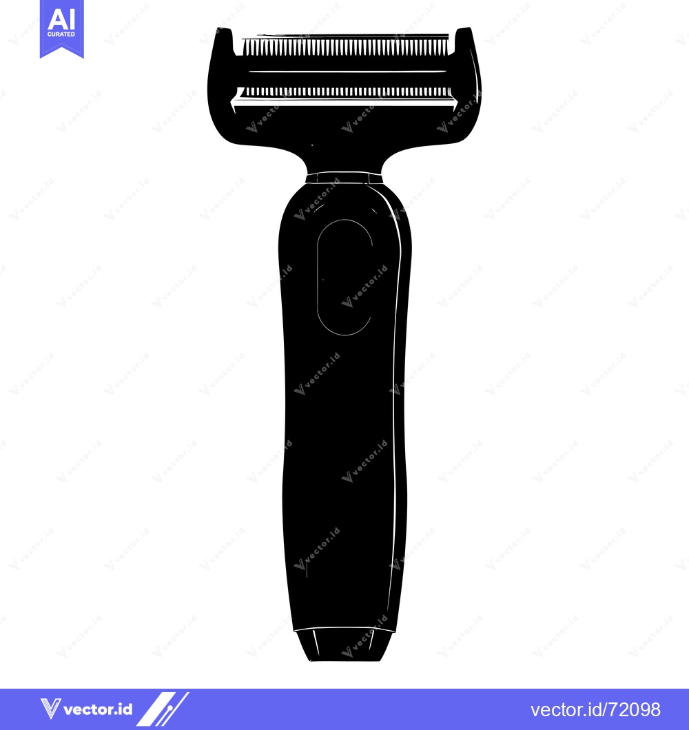 Premium Vector dari Black and white silhouette of an electric razor