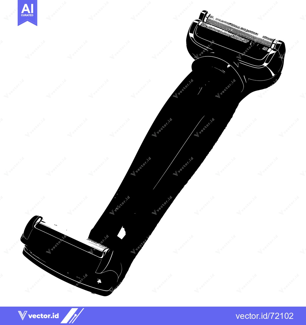Premium Vector dari Black and White Silhouette of an Electric Razor