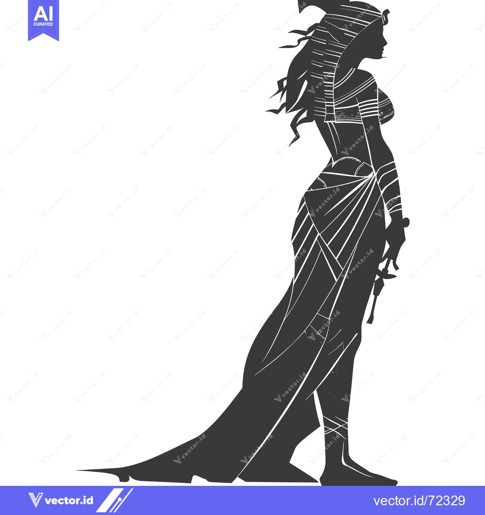 Premium Vector of Silhouette of a Woman in Ancient Egyptian Dress