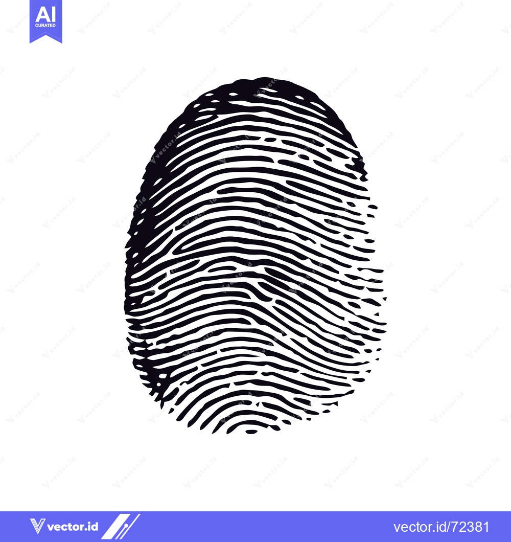 Premium Vector of Black and White Detailed Fingerprint Illustration