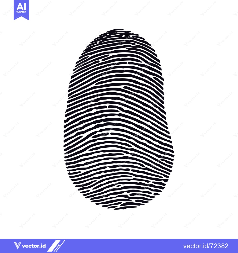 Premium Vector dari A Black and White Fingerprint Illustration