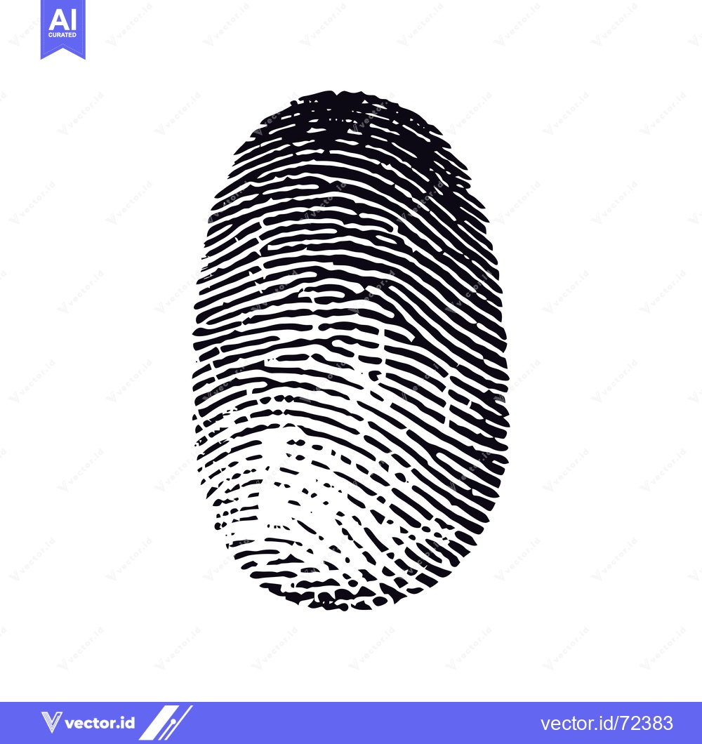 Premium Vector dari A Black and White Fingerprint with Wavy Lines