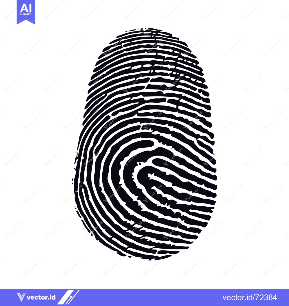 Premium Vector dari A Detailed Black and White Fingerprint Illustration
