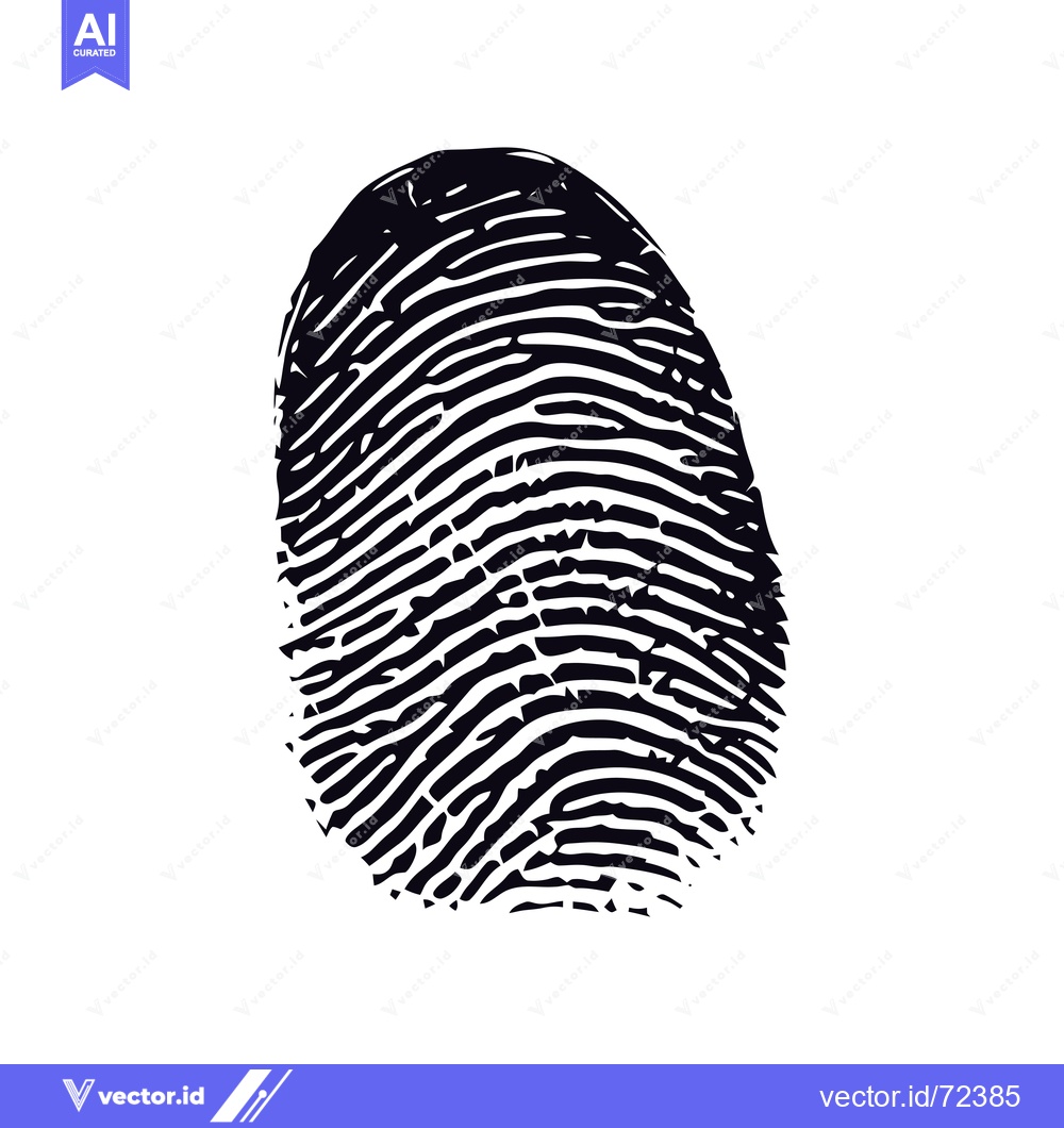 Premium Vector of A Black and White Illustration of a Human Fingerprint
