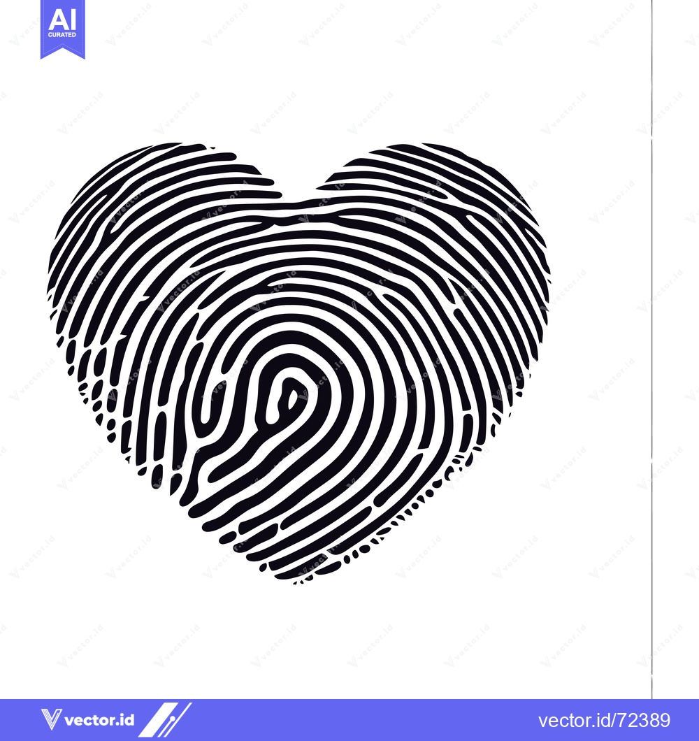 Premium Vector dari A Fingerprint Shaped Like a Heart