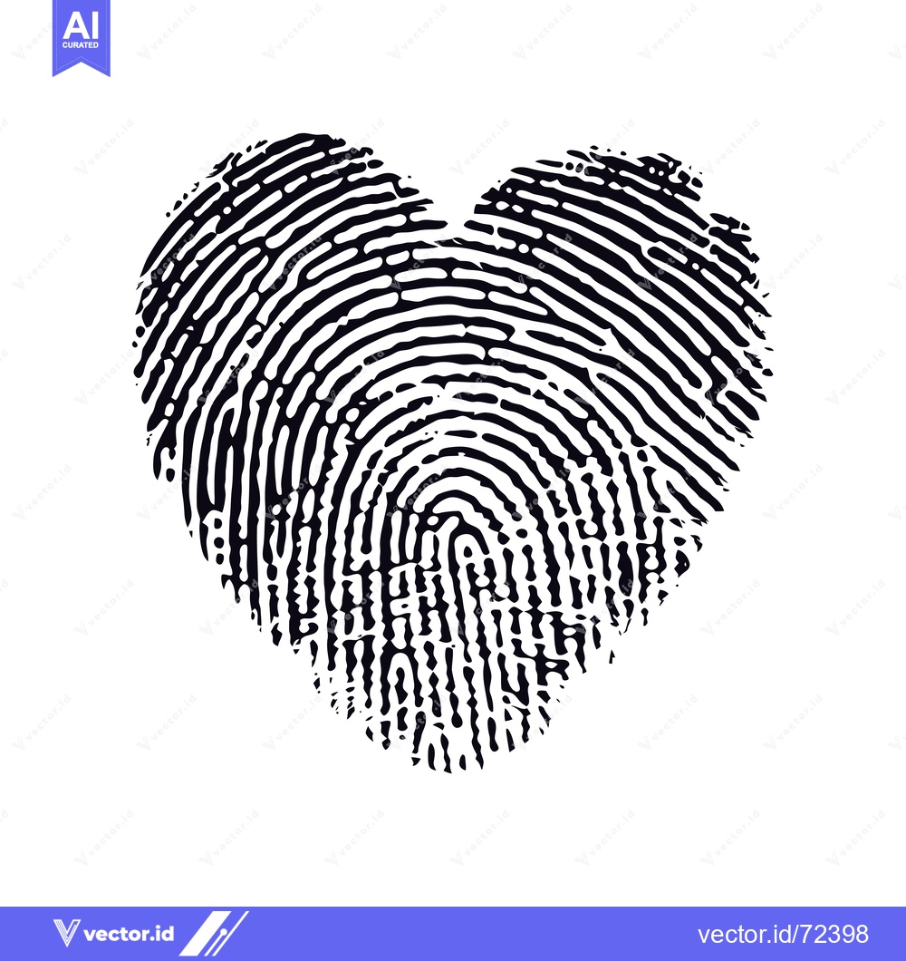 Premium Vector of Fingerprint in the Shape of a Heart