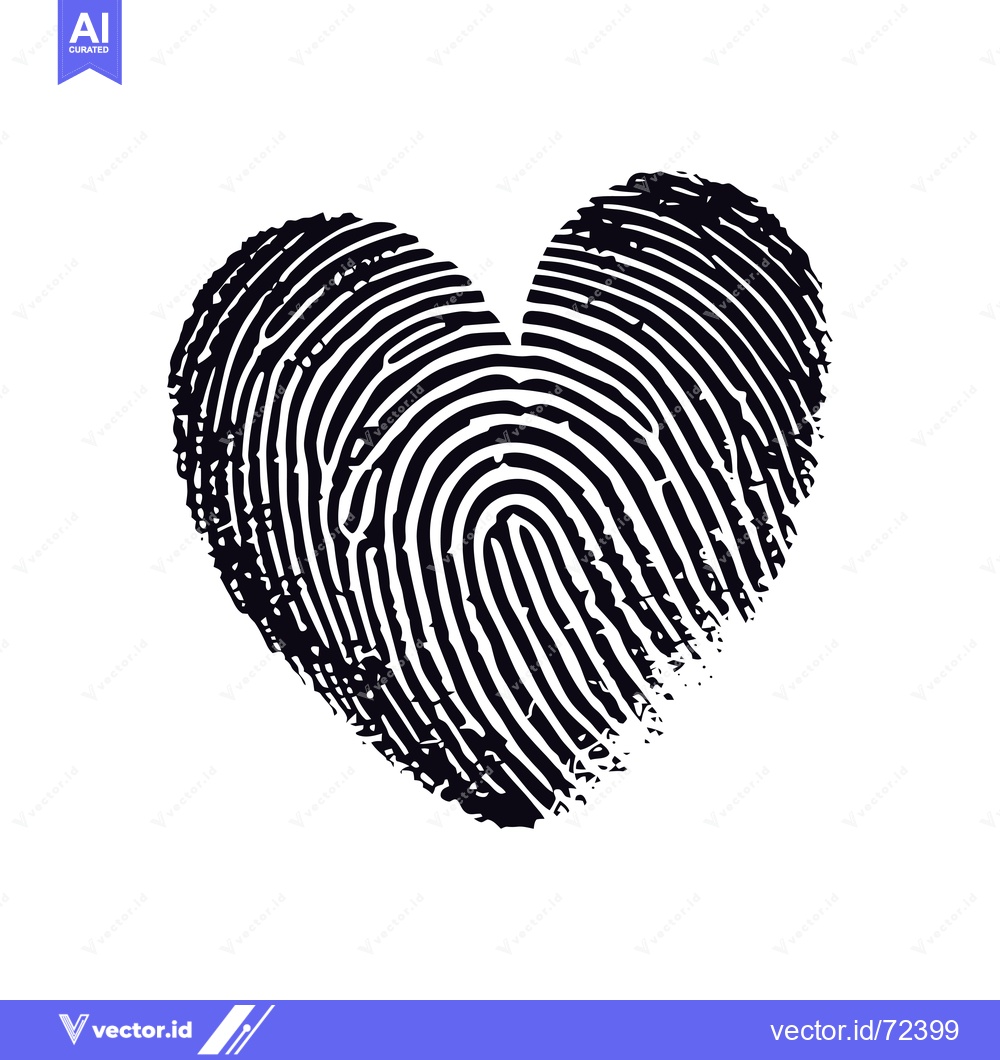 Premium Vector of Fingerprint Shaped Like a Heart