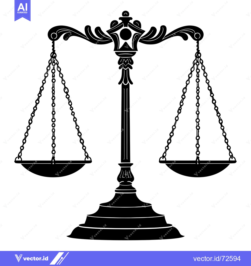Premium Vector of Ornate Black and White Silhouette of a Scale