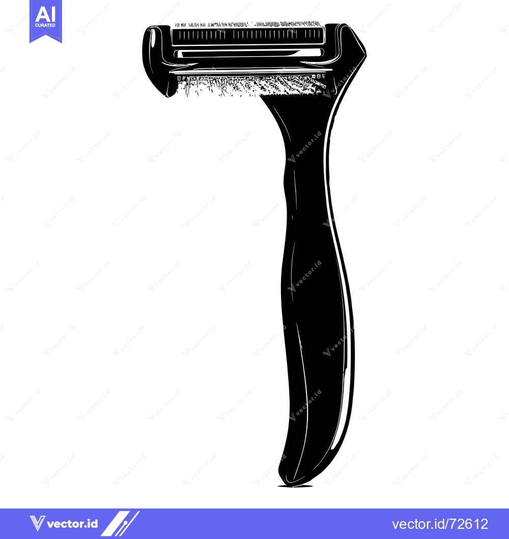 Premium Vector of Black and white illustration of a vegetable peeler