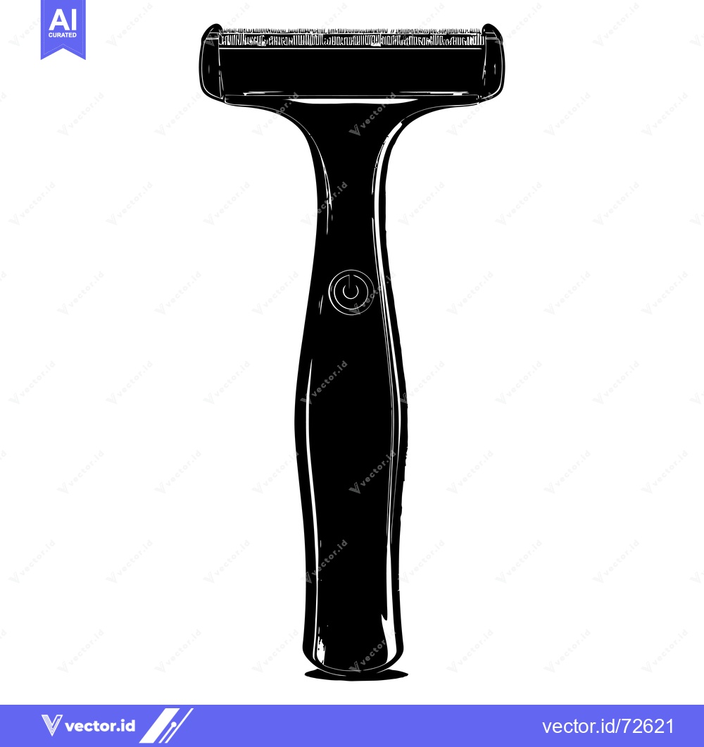 Premium Vector dari Black and White Illustration of an Electric Razor
