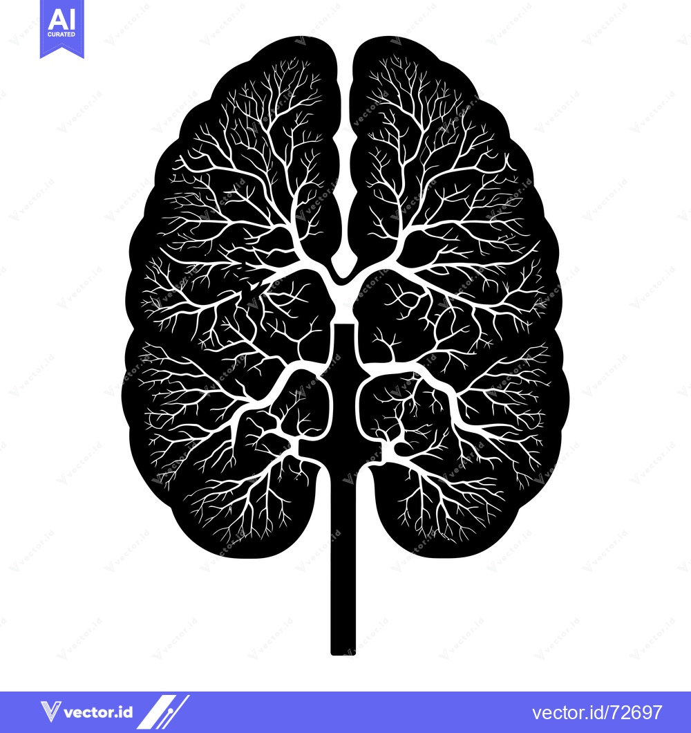 Premium Vector dari Black and White Tree Silhouette with Branching Pattern