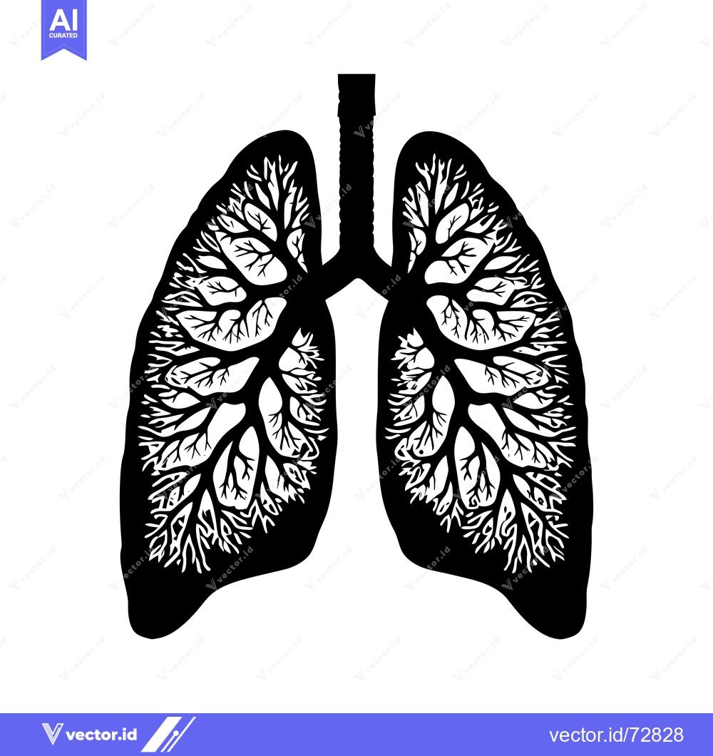 Premium Vector of Lungs with Tree Branch Design