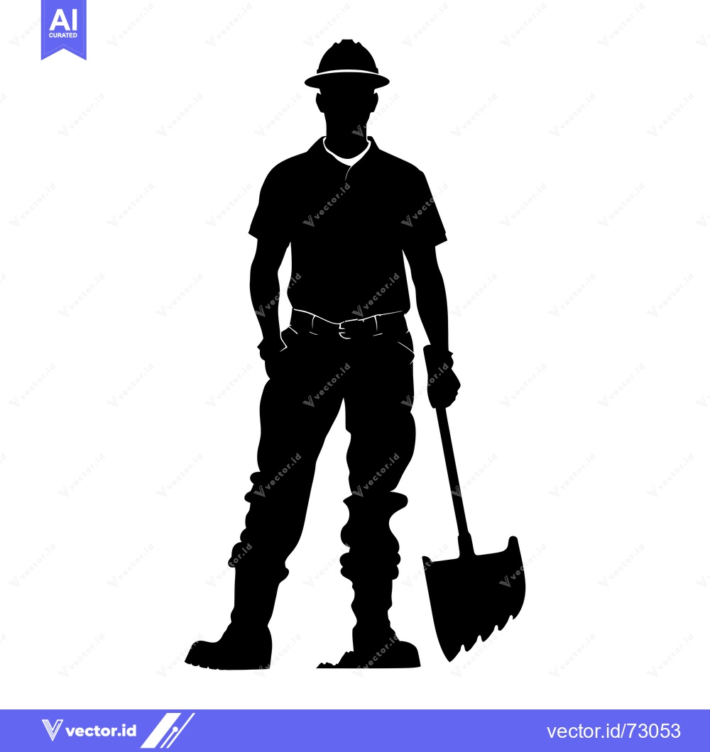 Premium Vector dari Silhouette of a Lumberjack Holding an Axe