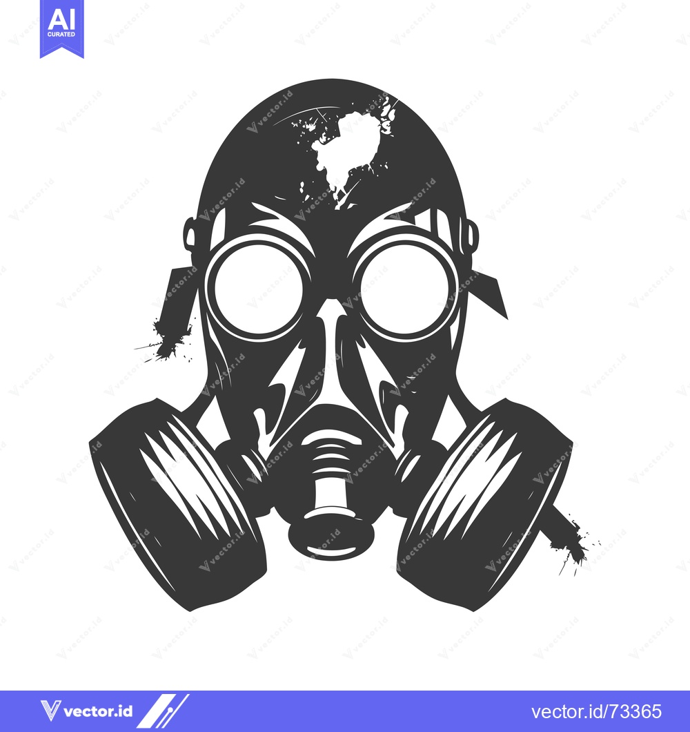 Premium Vector dari A Detailed Illustration of a Gas Mask with Goggles