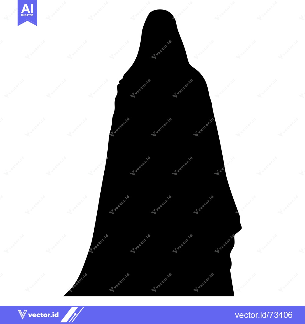 Premium Vector of Silhouette of a Person Wearing a Long Robe