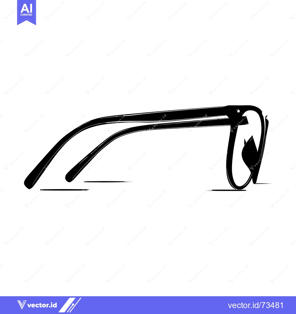 Premium Vector dari Black and White Hand-Drawn Sketch of Sunglasses