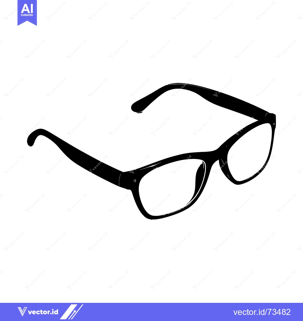 Premium Vector dari Black Silhouette of a Pair of Glasses