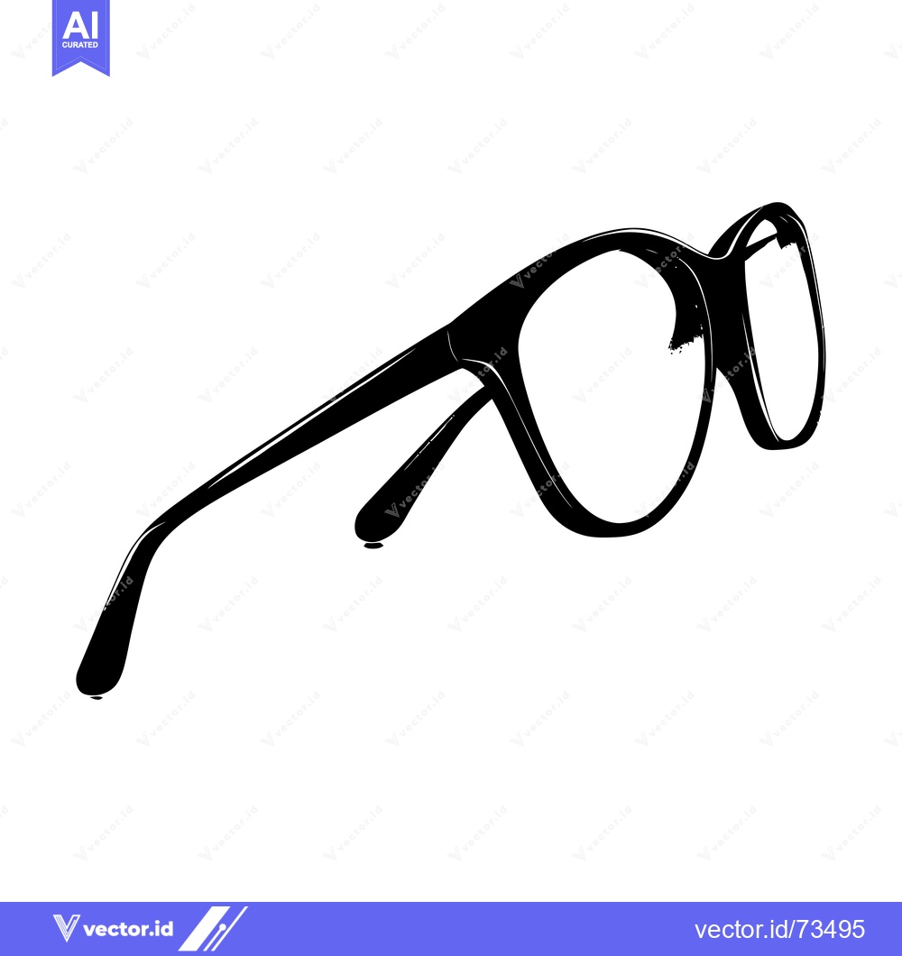 Premium Vector dari Black and White Silhouette of a Pair of Eyeglasses
