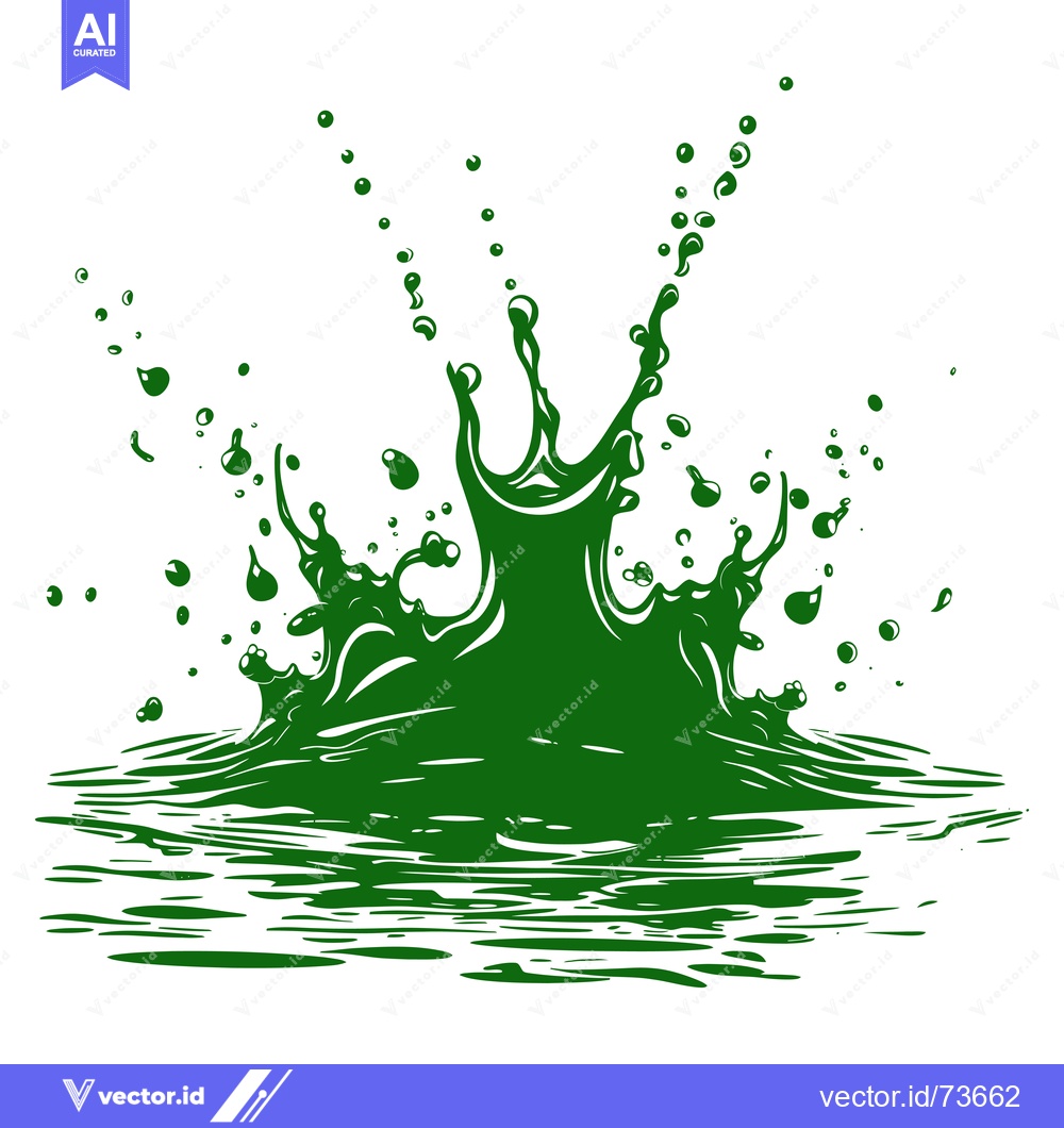 Premium Vector dari Green Liquid Splash Explosion.