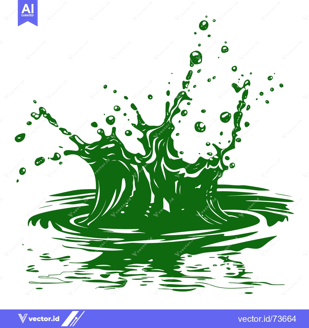 Premium Vector dari Green Liquid Splash Explosion Abstract Art.