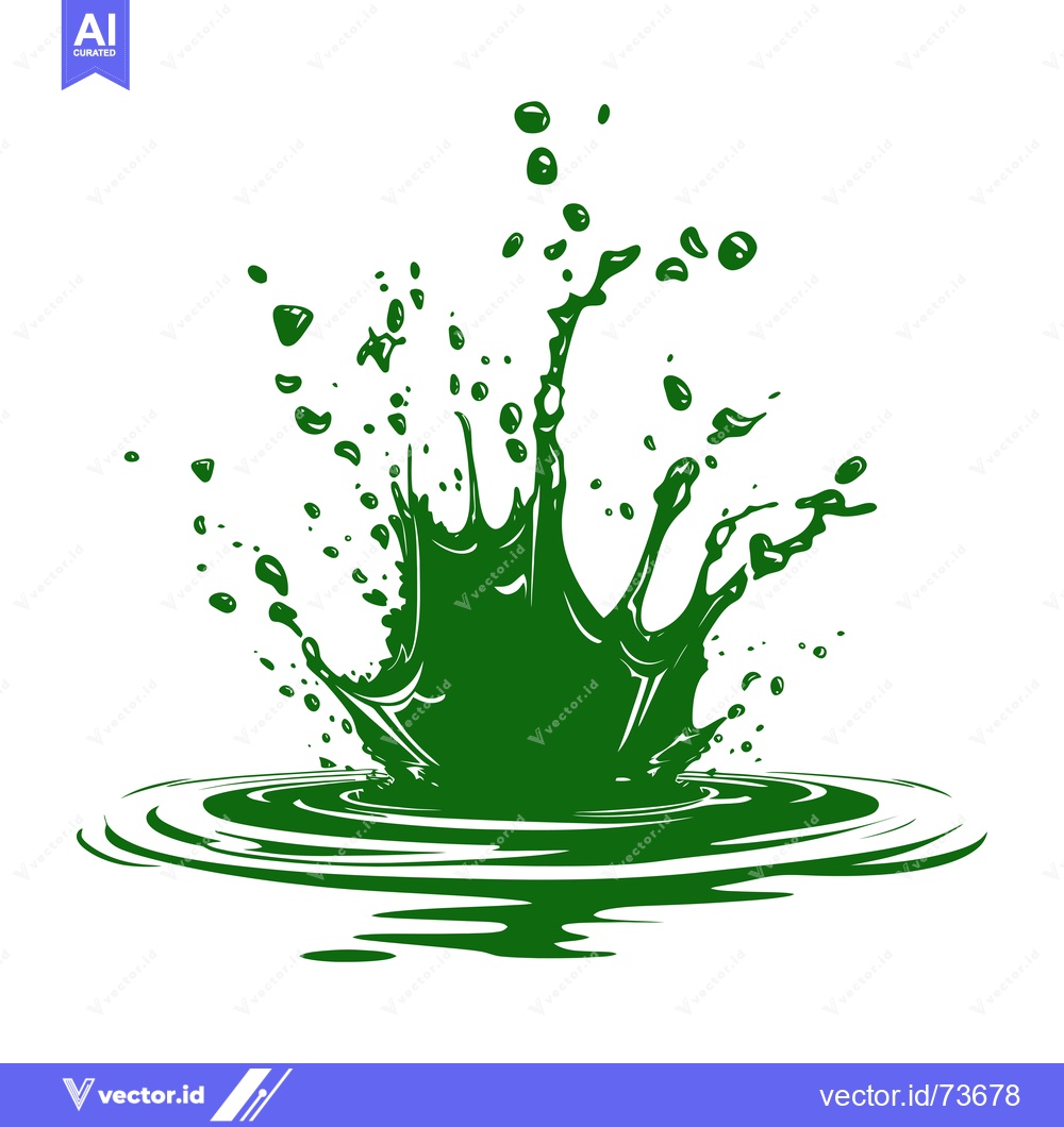 Premium Vector dari Green Liquid Splash Explosion Abstract Art.