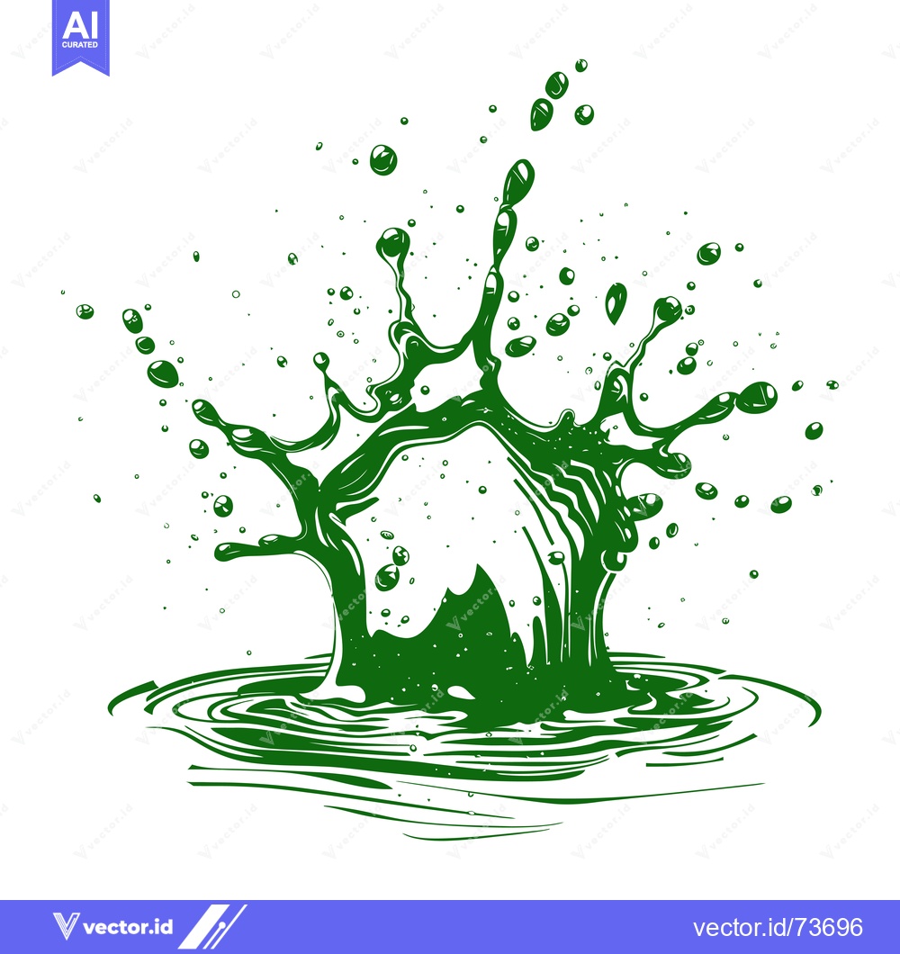 Premium Vector dari Vibrant Green Liquid Splash Explosion.