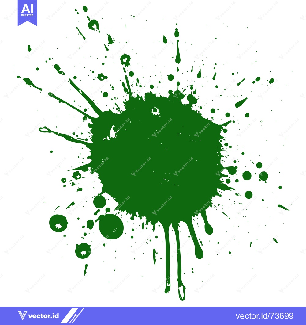 Premium Vector dari Green Ink Splatter Abstract Design Element.