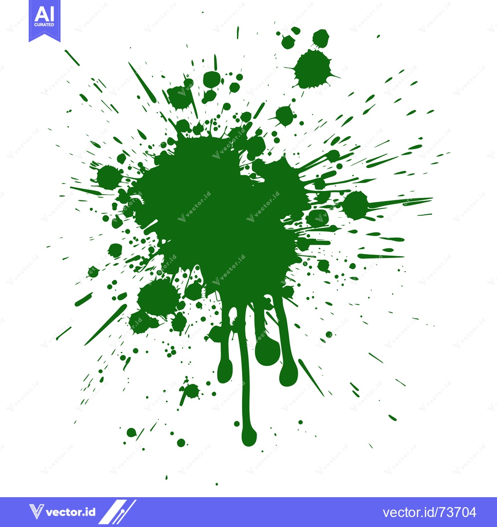 Premium Vector dari Green Ink Splatter Abstract Background Design Element.
