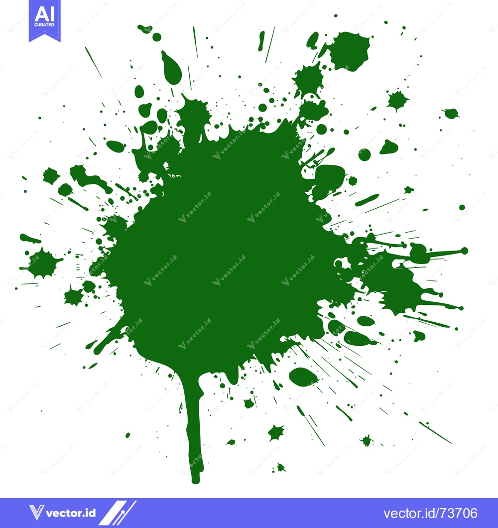 Premium Vector dari Green Ink Splatter Abstract Background Design Element.