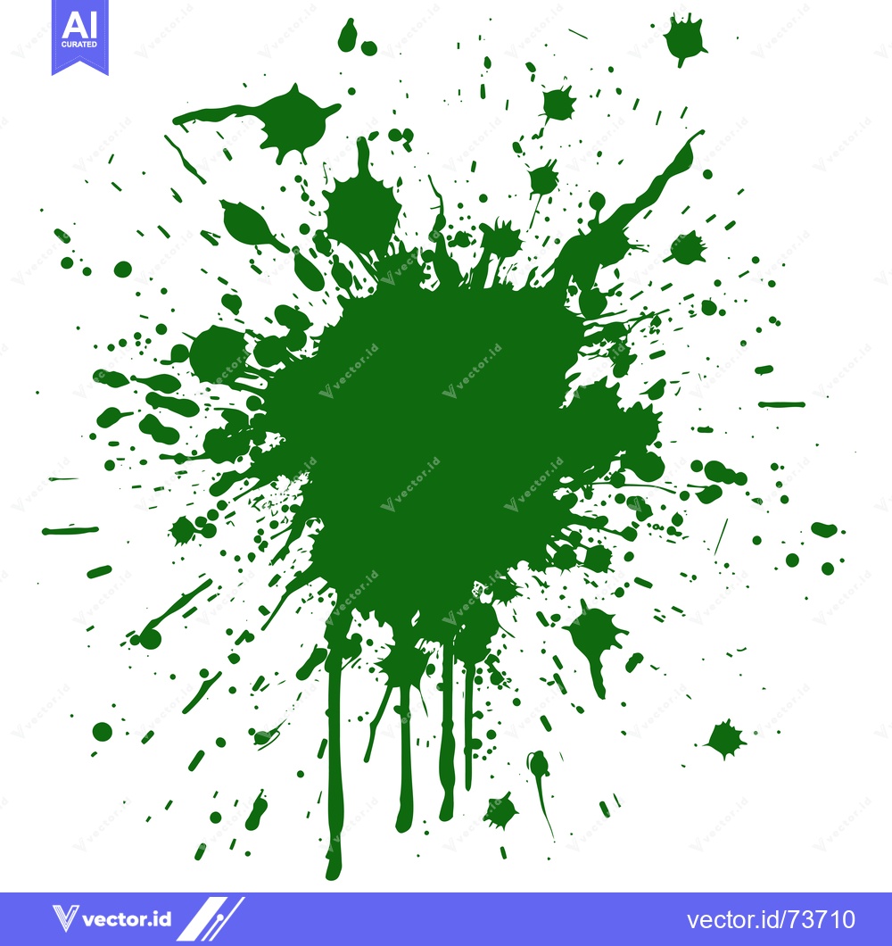 Premium Vector of Green Ink Splatter Abstract Background Design Element.