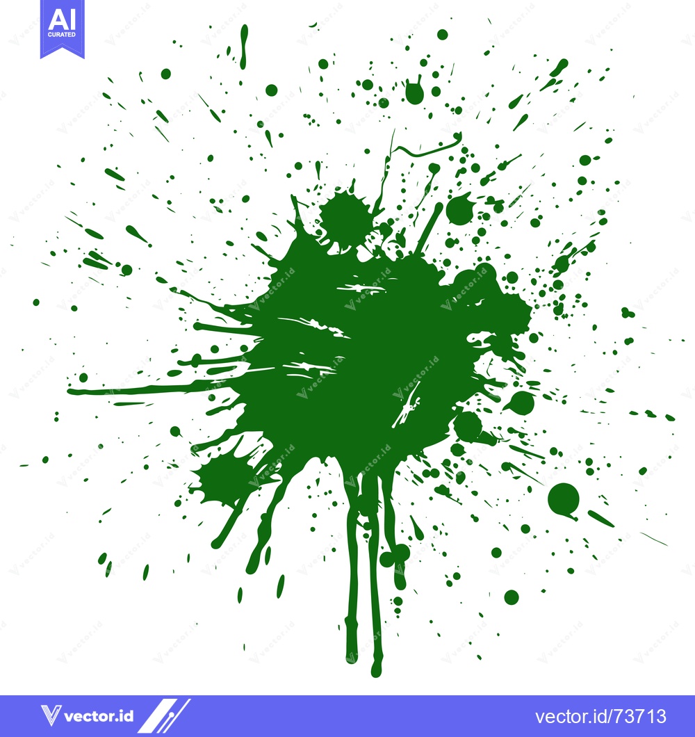 Premium Vector of Green Ink Splatter Abstract Background.