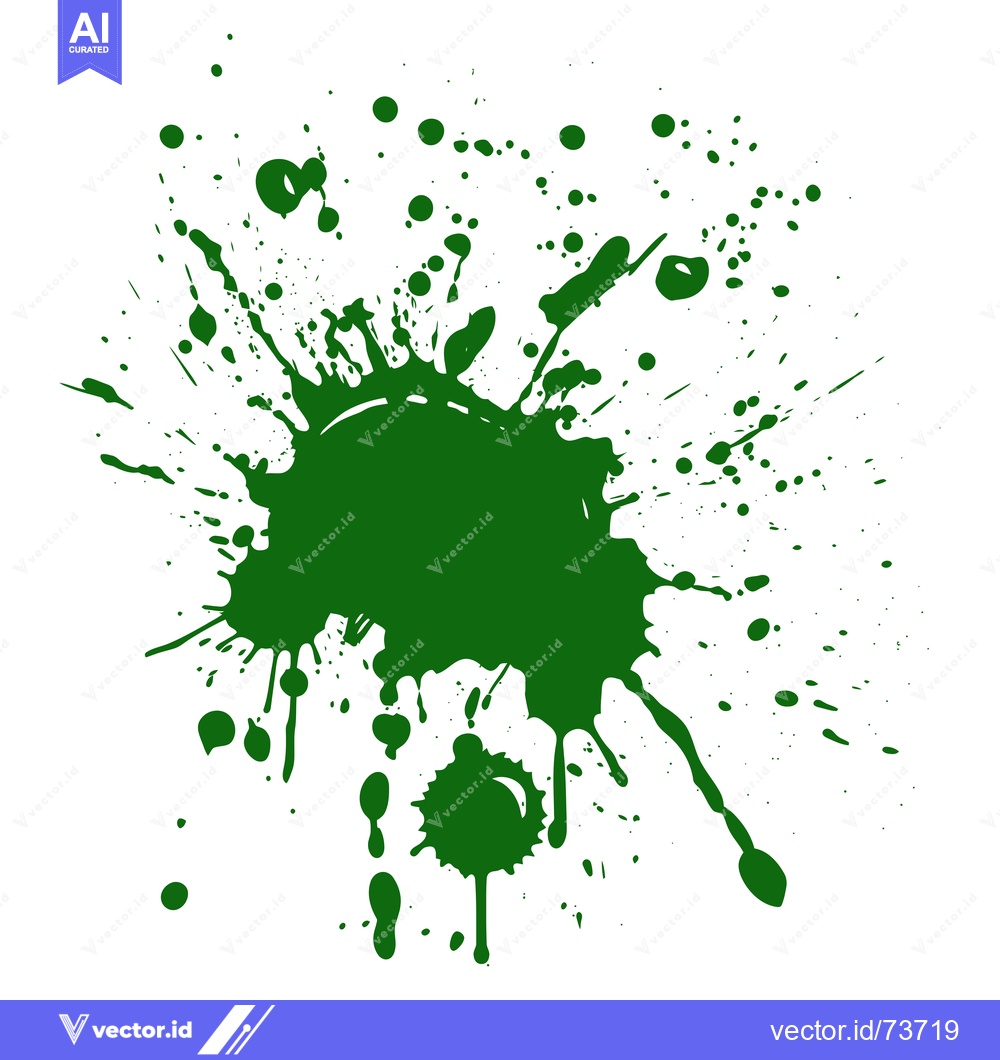 Premium Vector dari Green Ink Splatter Abstract Graphic Element.
