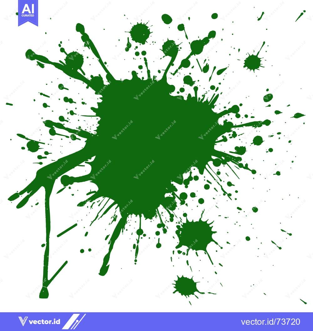 Premium Vector of Green Ink Splatter Abstract Background Design Element.