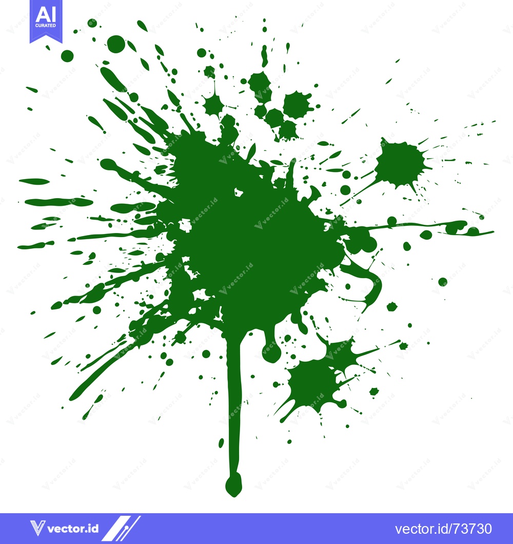 Premium Vector dari Green Ink Splatter Abstract Design Element.