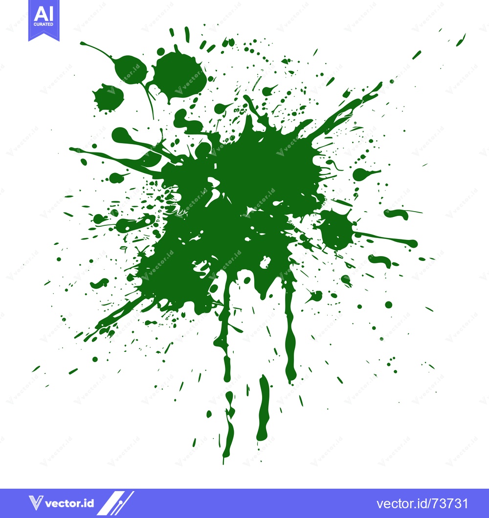 Premium Vector dari Green Ink Splatter Abstract Background Design Element.