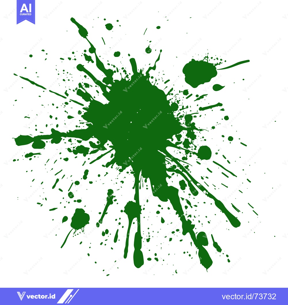 Premium Vector dari Green Ink Splatter Abstract Background.