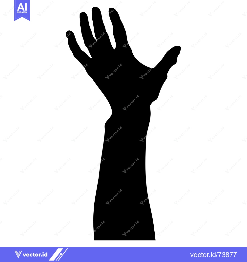 Premium Vector dari Silhouette of a Hand Reaching Upward