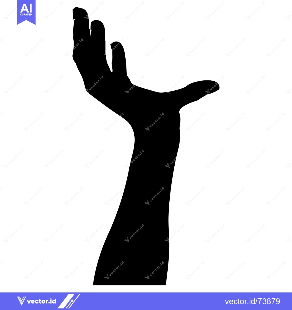 Premium Vector of Silhouette of a Hand Reaching Upward