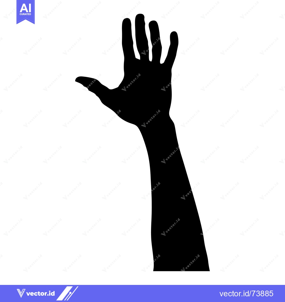 Premium Vector of Silhouette of a Hand Reaching Upward