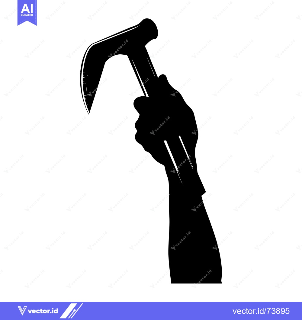 Premium Vector of Silhouette of a Hand Holding an Axe