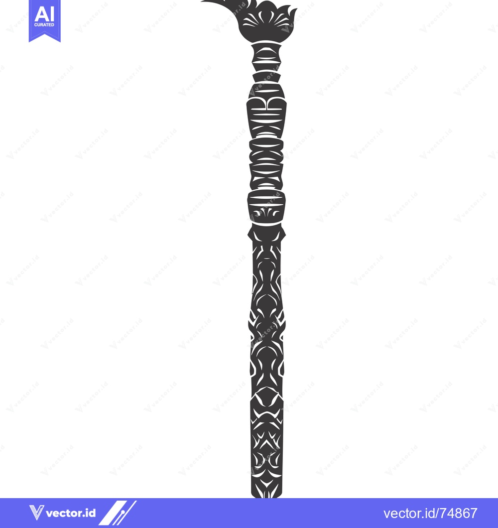 Premium Vector dari Ornate Black and White Patterned Column