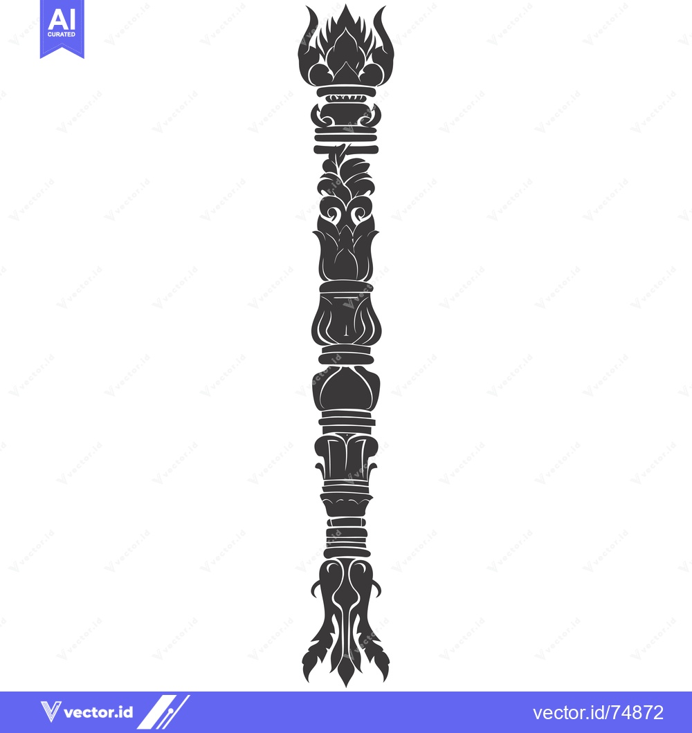 Premium Vector dari Ornate Black and White Architectural Column Design